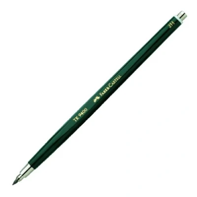 Abbildung von FABER CASTELL 139412 Fallminenstift TK 9400, Minenstärke: 2 mm, Härtegrad: 2H, Schaftfarbe: grün, 1 Stück