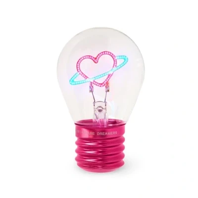 Abbildung von Legami Tischlampe in Form einer Glühbirne, nur für den Innenbereich, wiederaufladbar mit USB Kabel, kabellos, Glühbirnenfiktion, Thema Saturn, Bianco