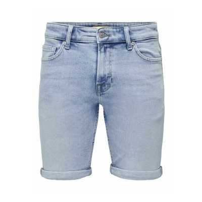 Abbildung von Only &amp; Sons Jeans Shorts, Herren, Größe: Small, Light blue denim