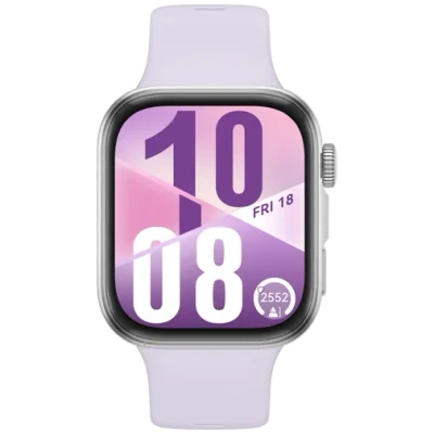Abbildung von Huawei Watch Fit 4 Silber (Paarse Gummi Armband)