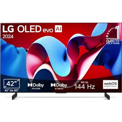 Abbildung von LG OLED42C47LA TV 42&quot; (106 cm) OLED evo Fernseher (α9 Gen7 4K AI Prozessor, webOS 24, Dolby Vision, bis zu 120Hz) [Modelljahr 2024]