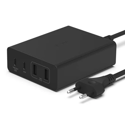 Abbildung von Belkin 108 W GaN USB Ladestation für mehrere Geräte, schnelles Ladegerät mit 2x C und A, Dock/Hub MacBook, Pro, Air, iPhone 16/15, Max, mini, iPad Galaxy, andere Geräte