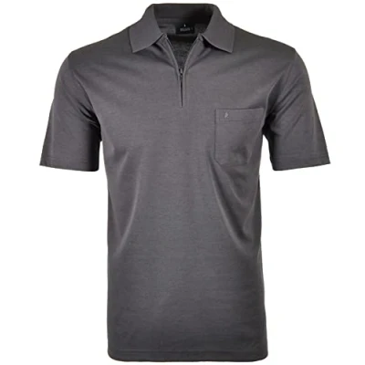 Abbildung von RAGMAN Herren Kurzarm Poloshirt, Dunkel Grau, XL