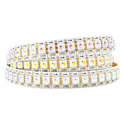 Abbildung von BTF LIGHTING RGBW RGBWW Warmes Weiß SK6812 (ähnlich WS2812B) 1m 144LEDs/Pixels/m Individuell adressierbar Flexibel 4 farbe in 1 LED Traumfarbe Streifen Nicht wasserdicht IP30 DC5V