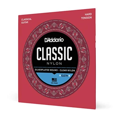 Abbildung von D&#039;Addario Gitarrensaiten Klassische Gitarre Student Nylon Classical Guitar Strings Konzertgitarre EJ27H Hard Tension 1 Stück