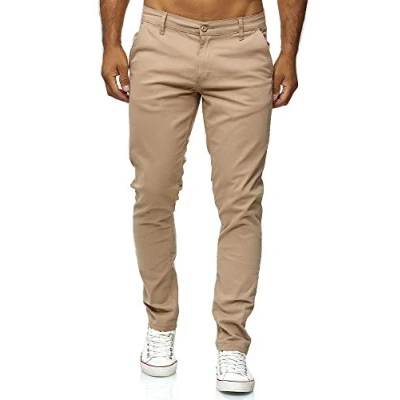 Abbildung von Elara Herren Chino Hose Slim Fit Stretch Chunkyrayan MEL009 Beige 30/30