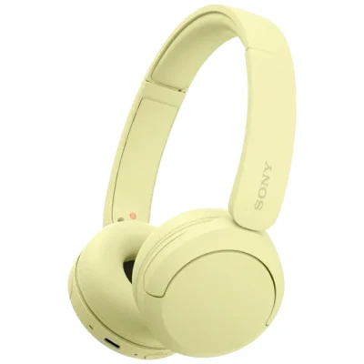 Abbildung von Sony WH CH520 Kabelloser Bluetooth On Ear Kopfhörer, hohe Klangqualität, leichtes Design, bis zu 50 Stunden Akkulaufzeit, Schnellladung, EQ, klare Gesprächsqualität, iOS und Android Gelb