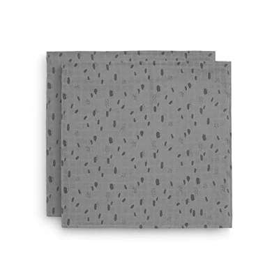 Abbildung von Jollein Hydrophile Multitücher (115x115cm) 2er Pack Tücher Spot Storm Grey