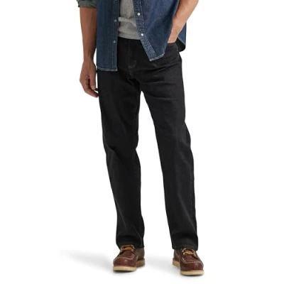Abbildung von Wrangler Authentics Herren Comfort Flex Waist Relaxed Fit Jeans, Dunkles Denim, 34W / 32L