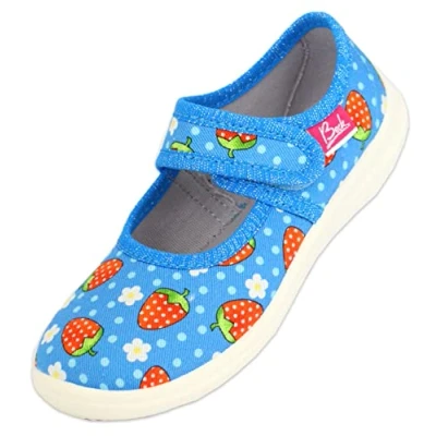 Abbildung von Beck Unisex Kinder Erdbeere Hausschuh, Blau, 25 EU