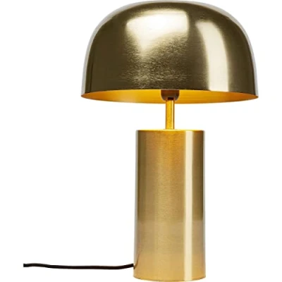 Abbildung von Kare Design Tischlampe Loungy Gold, Pilzform, Pilzlampen, Desk Lamp, Tischleuchte, Stahlgestell, Dekoleuchte, Office Lampe, Nachttischlampe, Schreibtischlampe, kein Leuchtmittel inklusive, 38x25x25cm