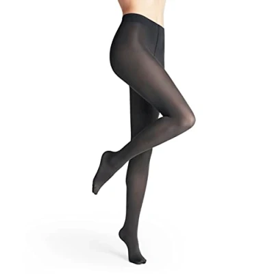 Abbildung von FALKE Damen Strumpfhose Seidenglatt 40 DEN W TI halb blickdicht einfarbig 1 Stück, Grau (Graphite 3146), M L