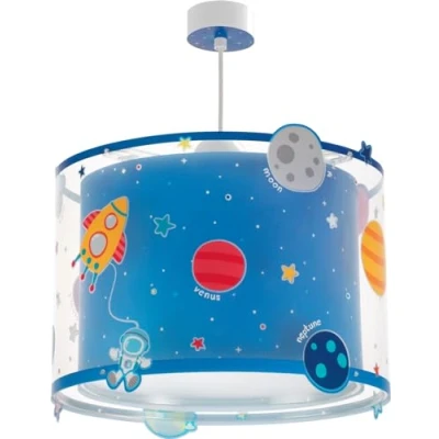 Abbildung von Dalber kinderlampe Pendelleuchte Hängelampe Planets Planeten Raum, 33 x 25 cm, Blau