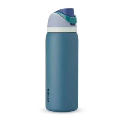 Abbildung von Owala FreeSip Isolierte Edelstahl Trinkflasche mit Strohhalm, 945 ml BPA frei, optimal für Sport, Fitness, Outdoor und Reisen, Denim