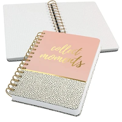 Abbildung von SIGEL JN601 Spiralblock Notizblock Bullet Journal Jolie, ca. A5, dot Lineatur, 240 Seiten, rosa/weiß, vegan, aus nachhaltigem Papier hergestellt