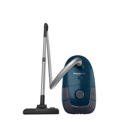 Abbildung von ROWENTA POWER XXL Staubsauger Mit Beutel RO3126EA Parkettset 900 W 4.5 L Staubbehälter 8.8m Aktionsradius, Dunkelblau/Grau