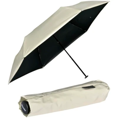Abbildung von Doppler Zero extrem Leichter Mini Damen Taschenschirm UV Schutz Ultra Sun Macadamia beige Black