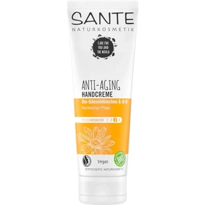 Abbildung von SANTE Naturkosmetik Anti Aging Handcreme, Vegan, Sheabutter und Bio Gänseblümchen, Natürliche Handpflege, 75 ml