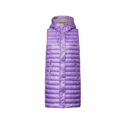 Abbildung von Street One Damen Lange Steppweste shiny lilac 38
