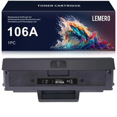 Abbildung von Lemero Ersatz für HP 106a Toner Schwarz Kompatibel Laser 107w MFP 137fwg 135wg 135a (1 Pack)