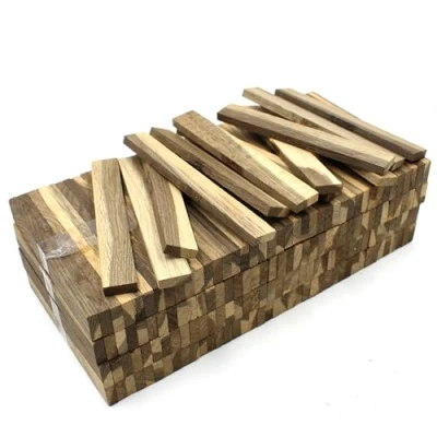 Abbildung von 80x Holzleiste 22x8x160mm Räuchereiche lose Bastelklötzchen zum Basteln Bastelstäbe (Räuchereiche 22x8mm)