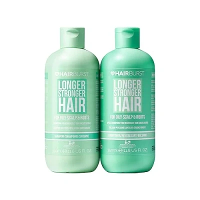 Abbildung von HAIR BURST™ Vorteils Set Shampoo und Conditioner für Fettiges Haar Haarpflegeroutine Frauen Paraben, Silikon &amp; SLS frei Zink, Ananas Extrakt Weizenprotein (2x 350ml)