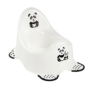 Abbildung von keeeper Panda Babytopf, Ab ca. 18 Monate bis 3 Jahre, Anti Rutsch Funktion, Adam, Weiß
