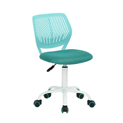 Abbildung von Homy Casa Schreibtischstuhl Verstellbarer drehbarer Bürostuhl Stoffsitz Ergonomischer Arbeitsstuhl ohne Armlehne Türkis