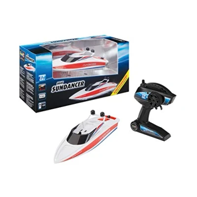 Abbildung von Revell RC Boot Sundancer, mit Schutzschaltung die Propeller Laufen erst im Wasser Control Ferngesteuertes Boot, 31,5 cm, Weiß/Rot