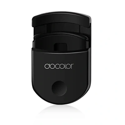 Abbildung von Docolor Mini Wimpernzange Tragbare mit 1 Silikon Nachfüllpads Reise Wimpern Lockenwickler Professionelle Curling Clip Make up Tools für alle Augenformen