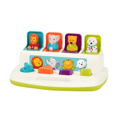 Abbildung von Battat Baby Spielzeug Motorikspielzeug Pop Up Activity Center mit Tieren Lernspielzeug Tasten zum Drücken, Babyspielzeug Kinder ab 18 Monate für Grobmotorik und Feinmotorik