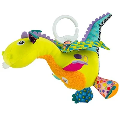 Abbildung von Lamaze Baby Spielzeug &quot;Diego, der fliegende Drache&quot; Clip &amp; Go, Hochwertiges Kleinkindspielzeug, Greifling Anhänger zur Stärkung Eltern Kind Beziehung, Ideales Weihnachtsgeschenk, ab 0 Monaten
