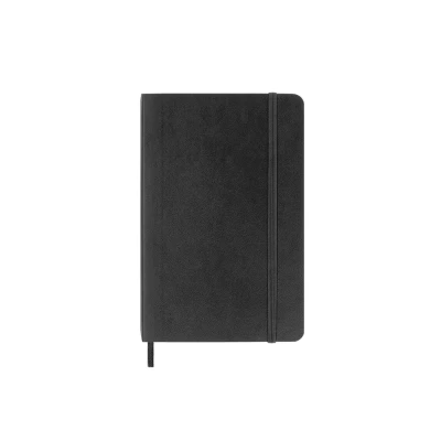 Abbildung von Moleskine Klassisches Notizbuch, Notizbuch mit Weißen Seiten, Weicher Einband und Elastischer Verschluss, Pocket Format 9 x 14 cm, Farbe Schwarz, 192 Seiten
