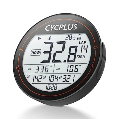 Abbildung von CYCPLUS Fahrradcomputer GPS Fahrradtacho Kabellos, Wasserdicht IPX6 Fahrrad Computer ANT+ Drahtloser Radcomputer, Rennrad Bluetooth 5.0 und Kilometerzähler, kompatible mit Strava, Weiß