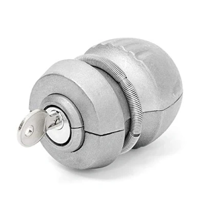 Abbildung von Relaxdays 10013640 Anhängerschloss Diebstahlsicherung für Kugelkupplung 5 cm, Grau