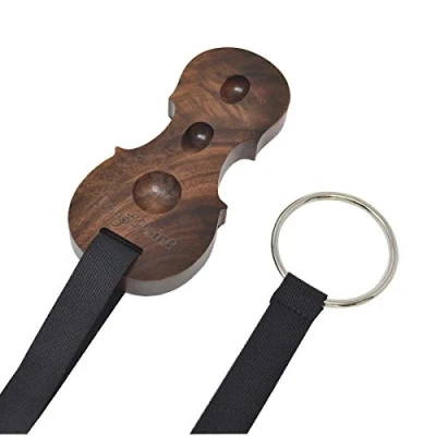 Abbildung von Kingpoint Massivholz Cello Halter, Antirutsch Stopper, Anchor Schutz in Form, 3 Löcher natürliches holz (Black Walnut)