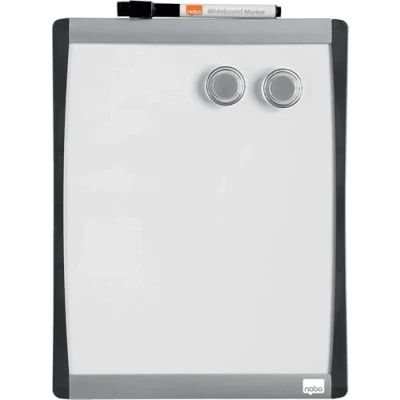 Abbildung von Rexel Magnetisches, trocken abwischbares Personal Whiteboard, 280 x 215 mm, gewölbter Rahmen, inkl. Marker, Magneten und Montageset, Weiß, 1903778