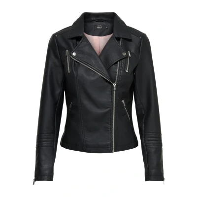 Abbildung von ONLY Onlbandit Biker NOOS OTW Kunstlederjacke, Damen, Größe: 34, Black
