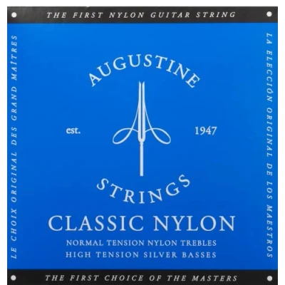 Abbildung von Augustine Klassik Gitarrensaiten Blue Label Satz Regular Tension/Basssaiten High Tension