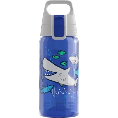 Abbildung von SIGG Trinkflasche Kinder Viva One Sharkies Für Kohlensäurehaltige Getränke Geeignet Auslaufsicher Spülmaschinenfest BPA frei Sport Blau 0,5L