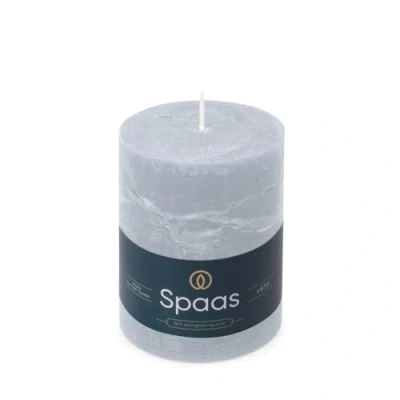 Abbildung von Spaas Rustikale Stumpenkerze 80/110 mm 65St. hellblau