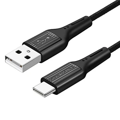 Abbildung von SHULIANCABLE USB C Kabel, Typ Ladekabel und Datenkabel Fast Charge Sync Schnellladekabel Kompatibel für Samsung Galaxy S10/ S9/ S8, Huawei (1m, Black)