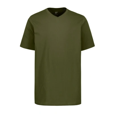 Abbildung von JP 1880 Herren große Größen Übergrößen Menswear L 8XL T Shirt, Basic, V Ausschnitt, bis dunkel Khaki XXL 702415430