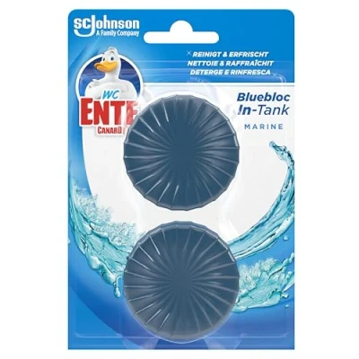 Abbildung von WC Ente® Blue Bloc Intank, Tabs für Wasserkästen, Marine Duft, 2er Pack (2x50g)