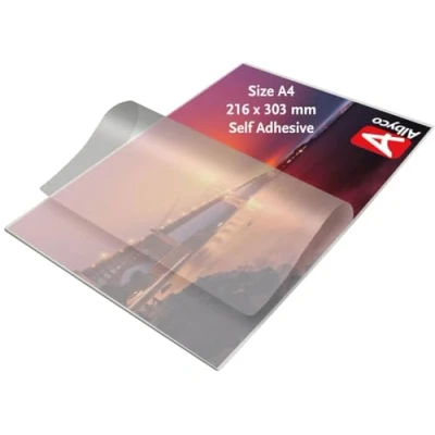 Abbildung von Albyco SELBSTKLEBENDE Laminiertaschen A4 Qualität 160 Mikron (2x80 Mikron) 25 Stück Folien glänzend, Laminierfolie transparent