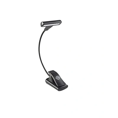 Abbildung von K&amp;M 12247 Notenpultleuchte T Model LED FlexLight Schwarz Befestigung per Clip, mit Tragetasche, Schwanenhals, 4200 Lux