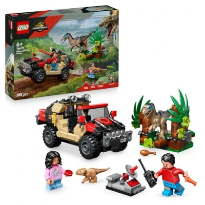 Abbildung von LEGO ® Jurassic World 76972 Raptor: Verfolgungsjagd mit dem Geländewagen