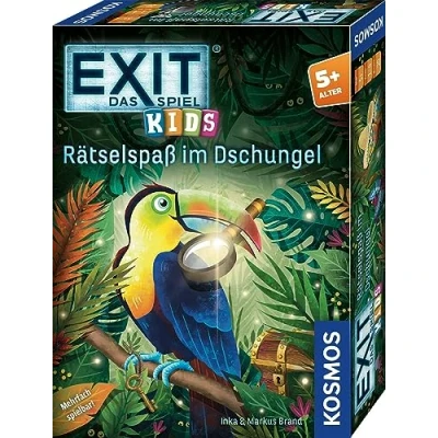 Abbildung von KOSMOS 683375 EXIT® Das Spiel Kids Rätselspaß im Dschungel, Rätselspiel ab 5 Jahre für 1 4 Kinder, mehrfach spielbar, Escape Room Spiel, EXIT Game, Kinderspiel