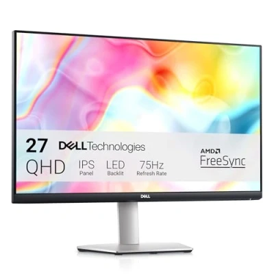 Abbildung von Dell S2722DC USB C 27 Zoll QHD (2560x1440) Monitor, 75Hz, IPS, 4ms, AMD FreeSync, 99% sRGB, Eingebaute Lautsprecher, C, 2x HDMI, USB, 3 Jahre Garantie, Platinum Silver
