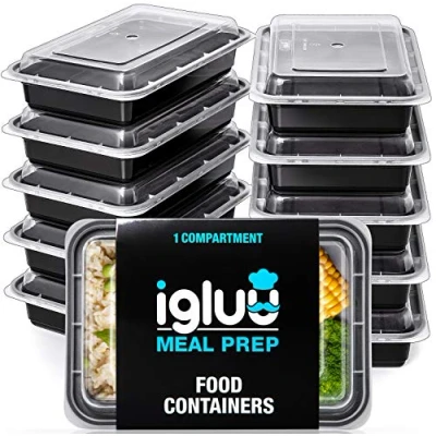 Abbildung von [30er Pack] 1 Fach Meal Prep Container Von Igluu Essensbox, Lunchbox Mikrowellengeeignet, Spülmaschinenfest Und Wiederverwendbar Luftdichter Deckelverschluss, BPA Frei
